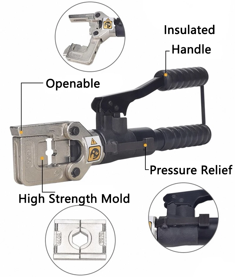 HT-51 Manual Mini Hydraulic Pliers For Electrical Installation Copper Aluminum Terminal Crimping Tool 10-240mm2