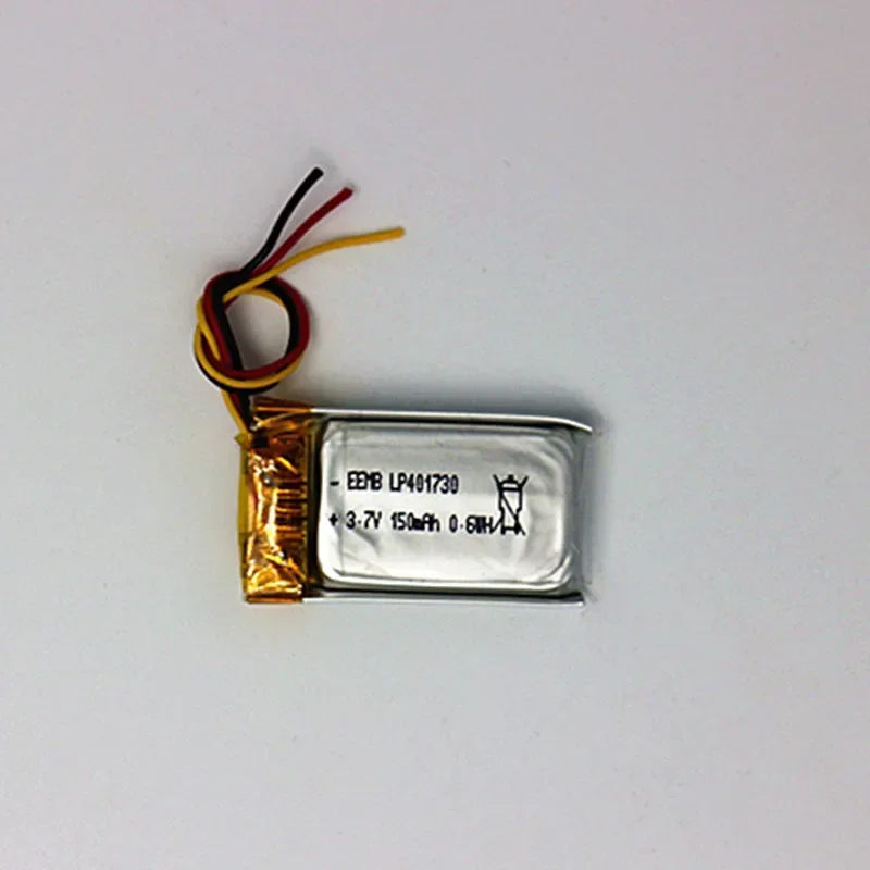 Three-wire 3.7V Polymer Lithium Battery 150MAH401730 for MP3/iphoen/Millet Bluetooth Headset
