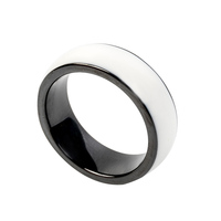 NFC White Ceramics Smart Finger Ring Wear NFC 215 Chip 13.56MHZ NFC for Men or Women