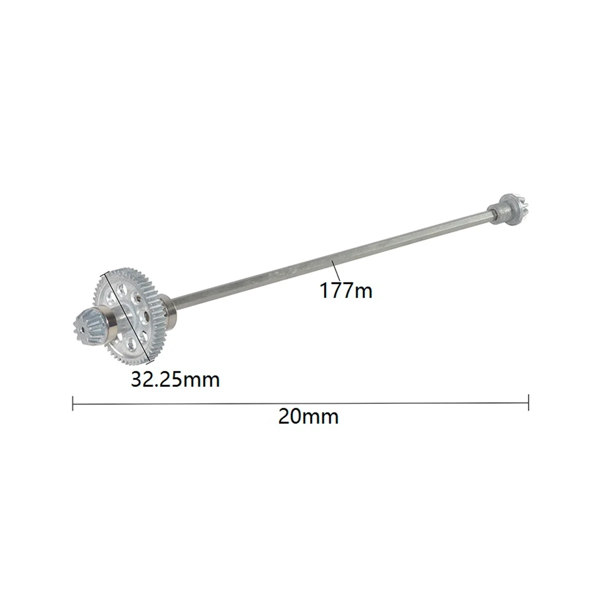 Eje de transmisión central de Metal mejorado y diferencial de 2 uds para accesorios de repuesto de coche Legend 1/10 RC