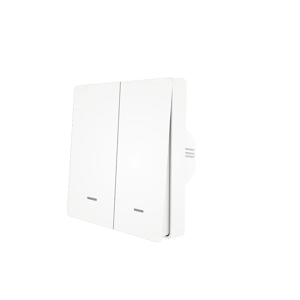 

2 Gang Transmitter Zigbee 100V-250V Tuya Push Electrical Wall Smart Light Switches For Uk Eu