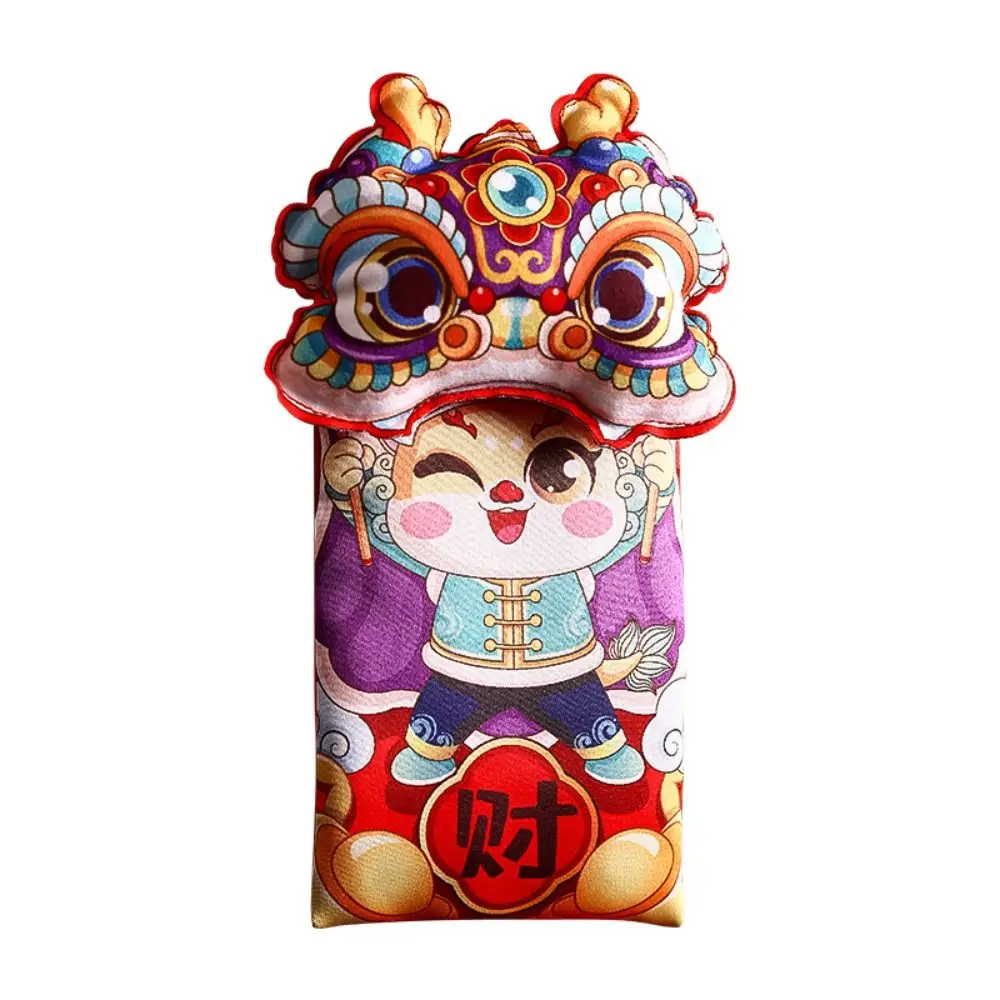 Cute Chinese Dragon Coin Purse Red Wallet Red Packet Chinese Dragon Cartoon New Year Coin Purse Spring Festival Supplies