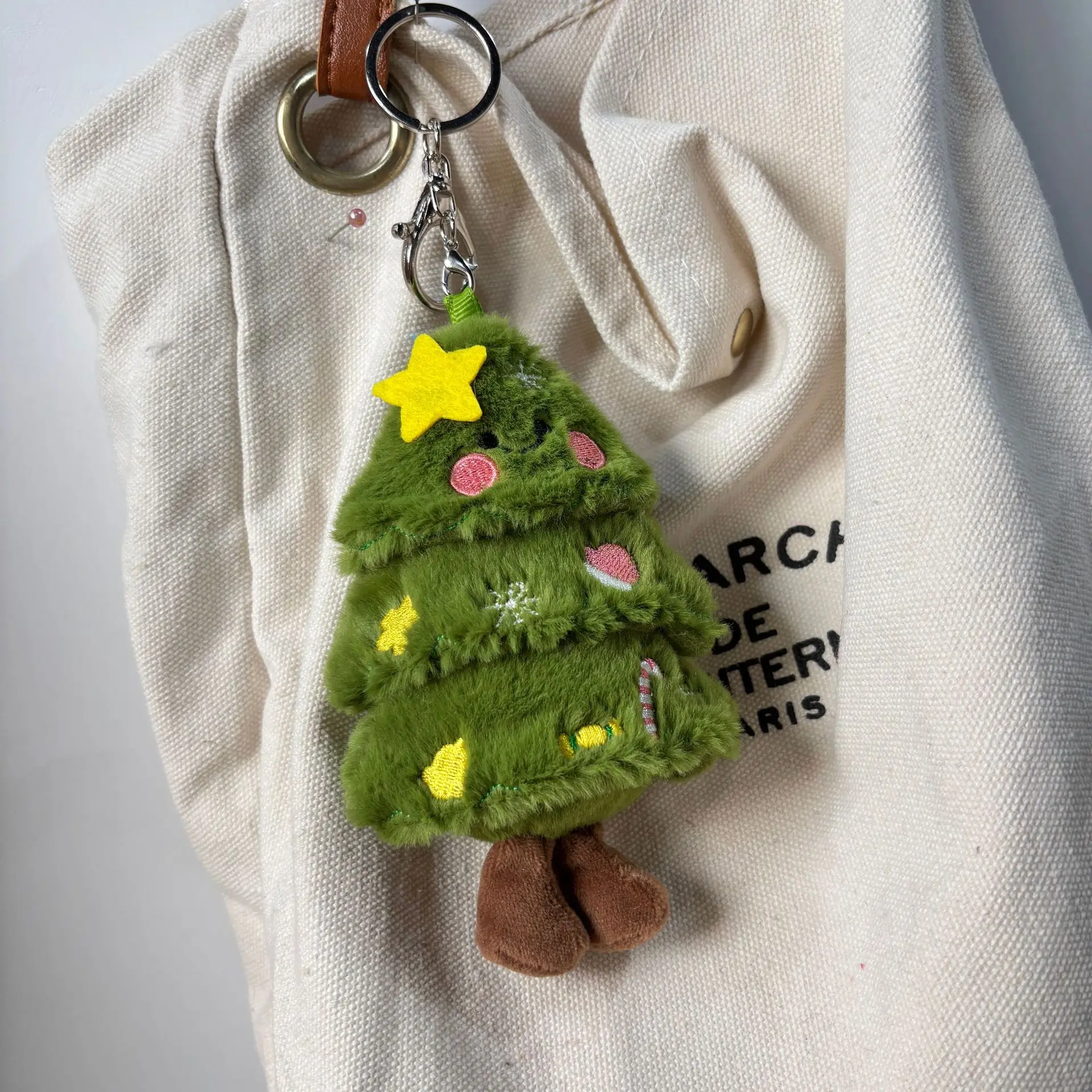 クリスマスツリー雪だるま人形ぬいぐるみペンダント新しい漫画ぬいぐるみ人形バッグチャームキーホルダーインクリスマスデコレーションかわいいギフト