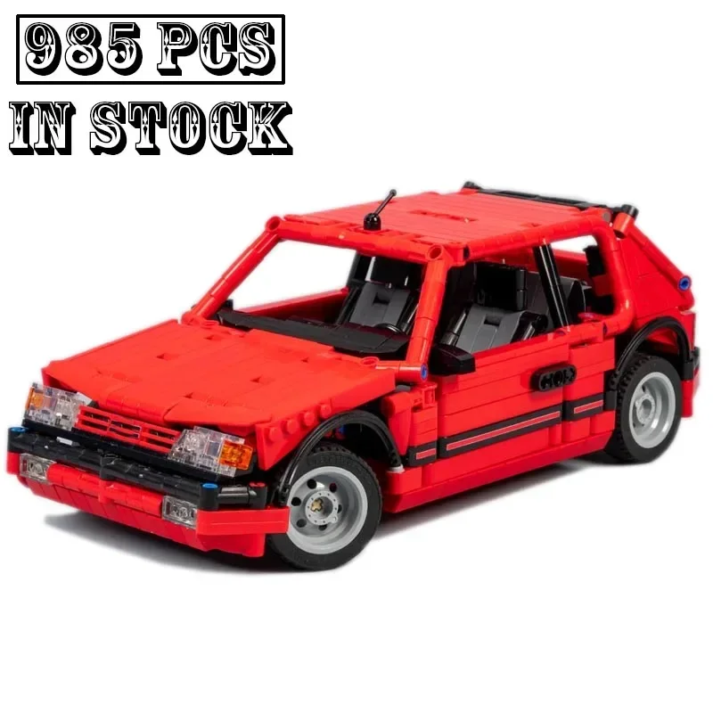 

New MOC-109517 205 GTI Red Version Supercar Racing Car Model Technical Building Block Educational Toys for Boys Birthday Gifts