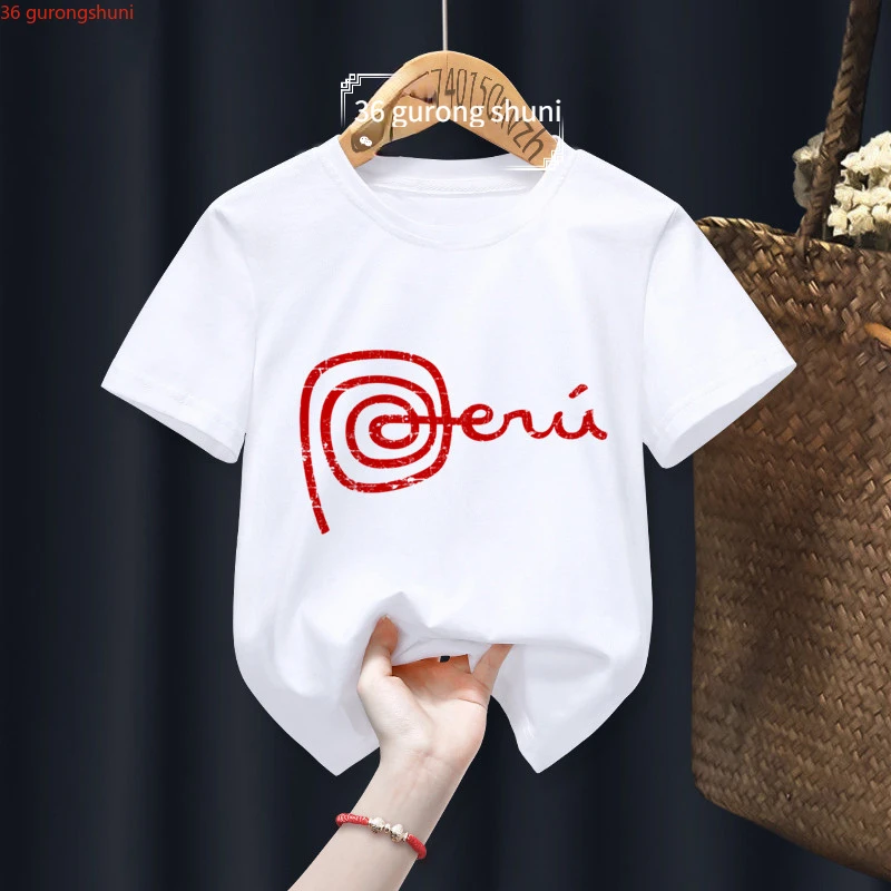 Camisetas divertidas de Lima Peru para niños y niñas, regalo de Anime para niños, ropa Harajuku para bebés pequeños, envío directo