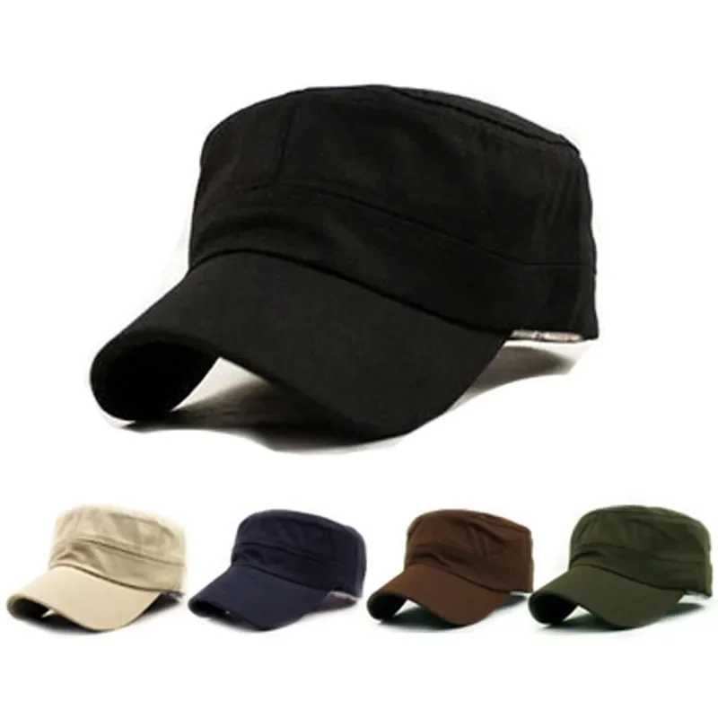 1PC Fashion Men Women Five Colors Unisex Adjustable Classic Style Plain Flat Vintage Hat Cadet  Patrol Cap Best