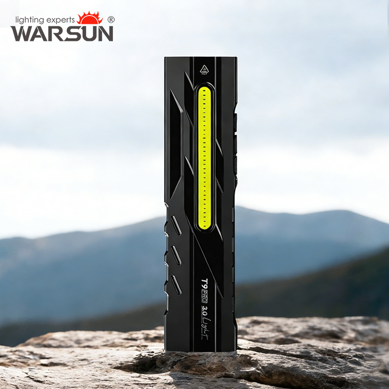  Warsun T9PRO 3.0 LED Keychain Flashlight 1500Lm Portable Mini Torch Light Pocket Lantern with Magnet Flood Work Light 