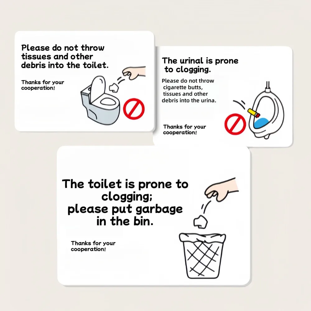 

Акриловый знак: не смывайся бумагой в туалете — знак запрещающий выводы мусора в туалете