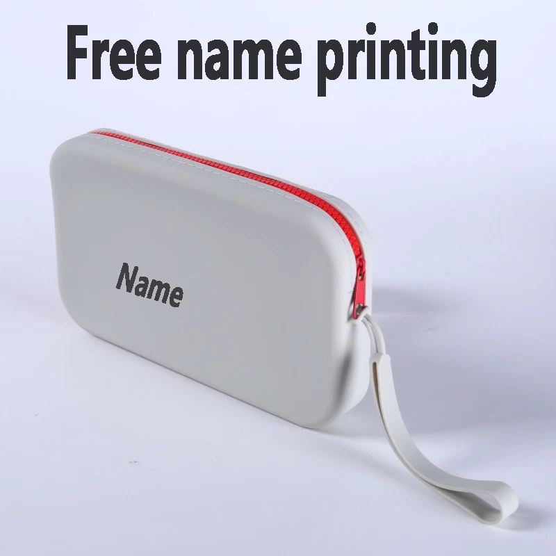 Storage Bag, Phone Data Cable Storage Bag, Free Printing Name, Silicone Bag, Makeup Bag, Coin Purse, Personalized Customization