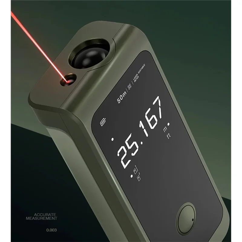 جهاز قياس ليزر ذكي Rangefinder 50 متر شاشة LED أداة قياس شريط ليزر رقمي ذكي مسطرة ليزر قابلة لإعادة الشحن