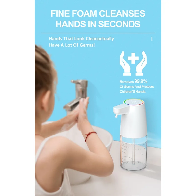 ABVI-450Ml Automatic Soap Dispenser Infrared Sensor Type-C Charging Touchless Smart Liquid Soap Dispenser