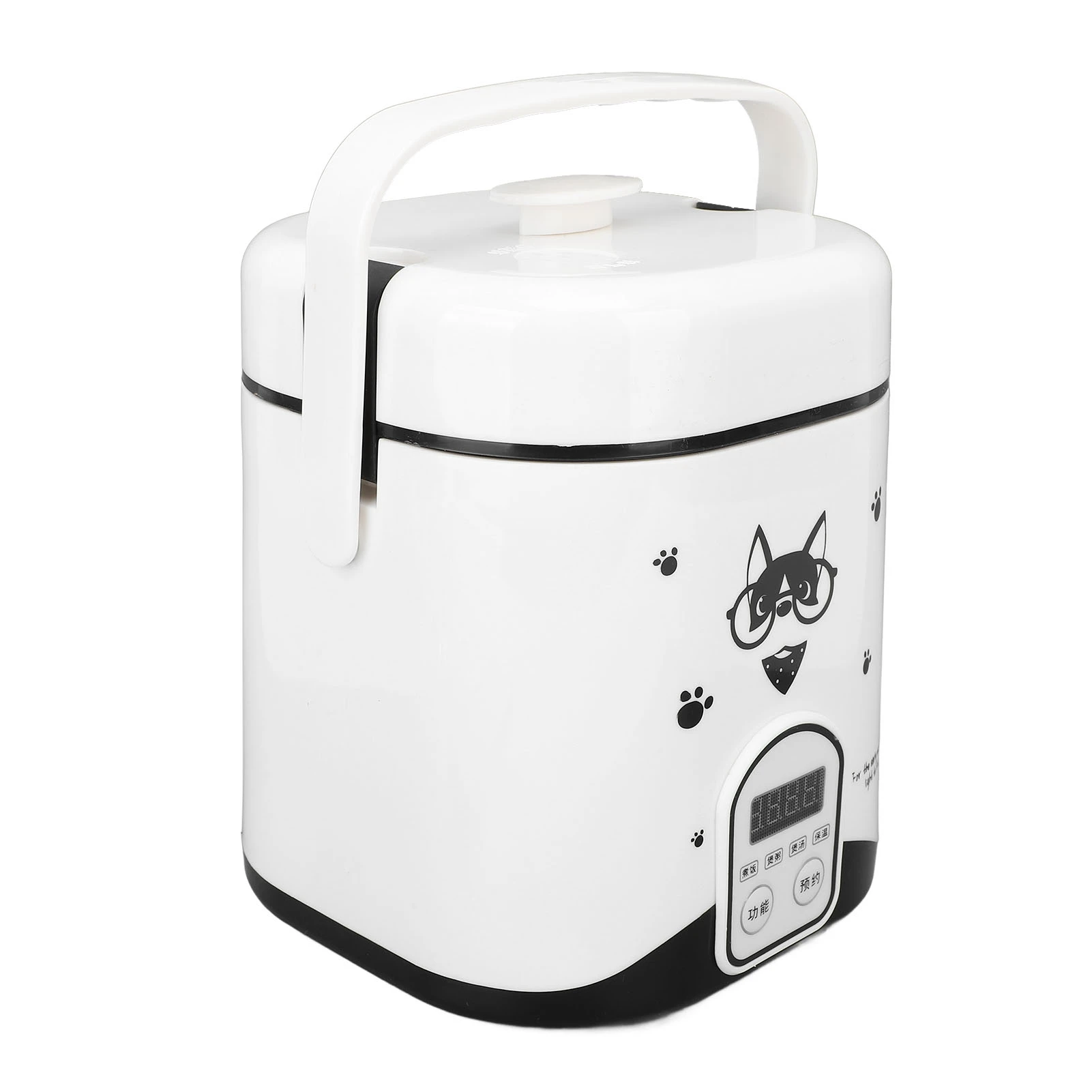 Mini Rice Cooker  Non Stick Inner Pot 24 Hour Reservation 24V Electric Rice Cooker 1.2L Stainless Steel PP 180W for Travel