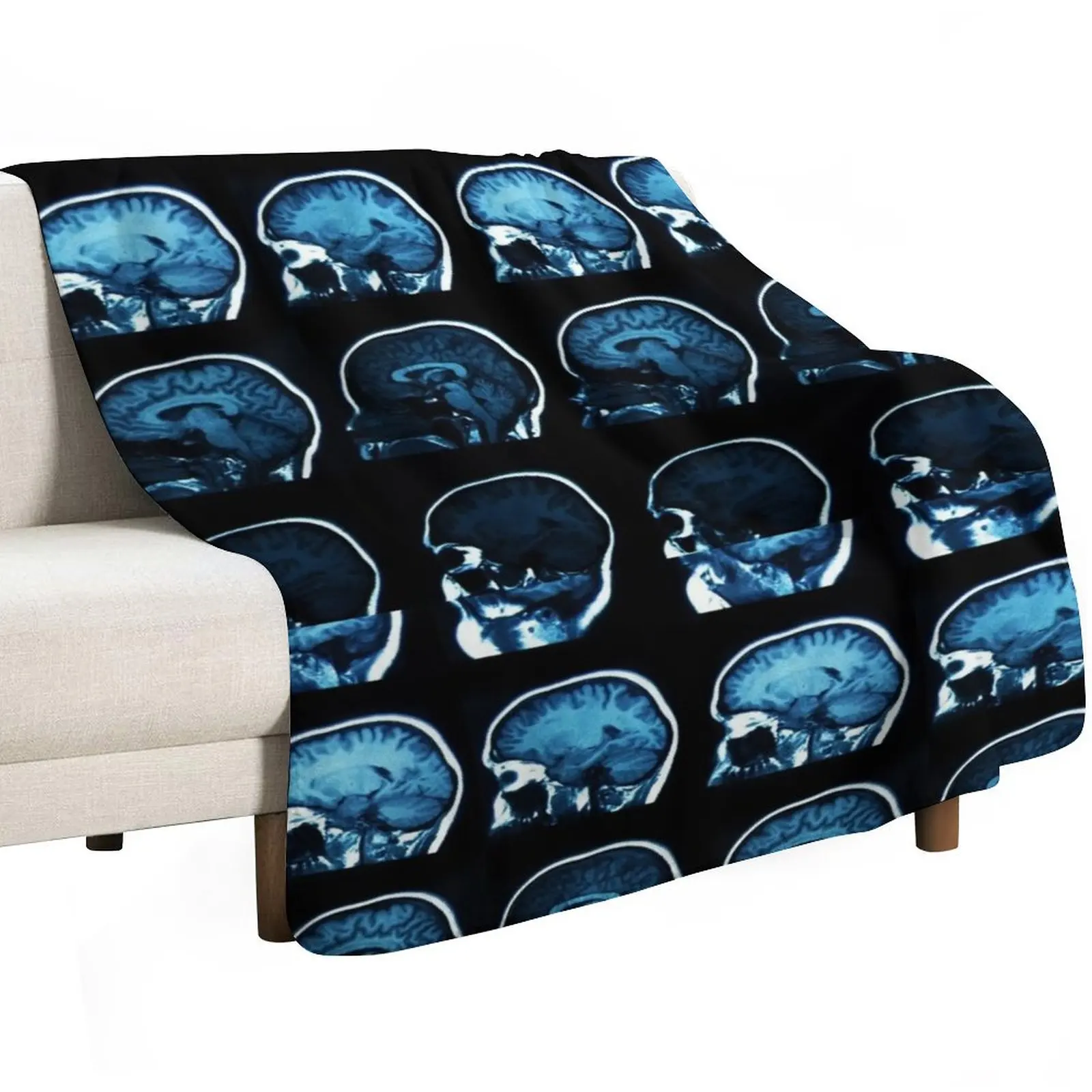 Brain MRI x-ray Throw Blanket Heavy christmas gifts sofa bed Bed covers Flannel Soft Plush Plaid Blankets