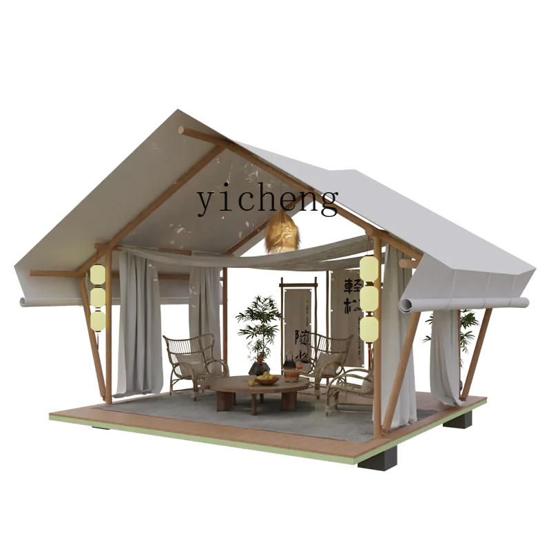 

D10- House-Shaped Tent BBQ Rooftop Restaurant Rainproof Scenic Camping Homestay