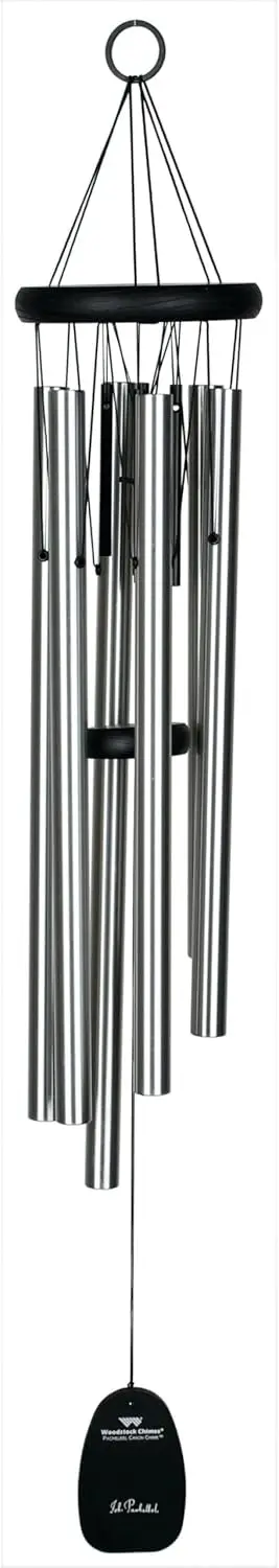 

Deep tone wind chime, silver aluminum tube, 32 inches in the middle, used for outdoor decoration in gardens terraces and porches