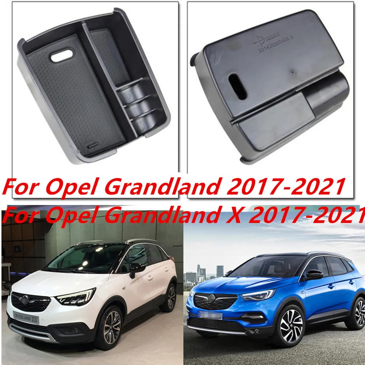 Boîte de rangement pour accoudoir de voiture pour Opel Grandland 2017-2021 Grandland X Console centrale Conteneur de rangement pour Chevrolet Cruze 2015 2016