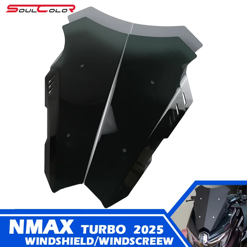 

Motorcycle Sport Windshield Visor Black Windscreen Fits For YAMAHA NMAX 155 TURBO 2024 nmax155 2025 N-MAX