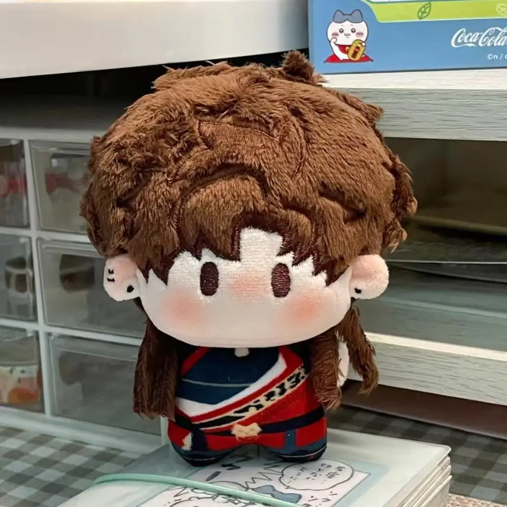 Breloczek pluszowy 10 cm z nadrukiem, popiół z ciała Guang Ling Wang z Królestwa, w starożytnym stroju, zawieszka w kształcie rozgwiazdy, prezent na Boże Narodzenie