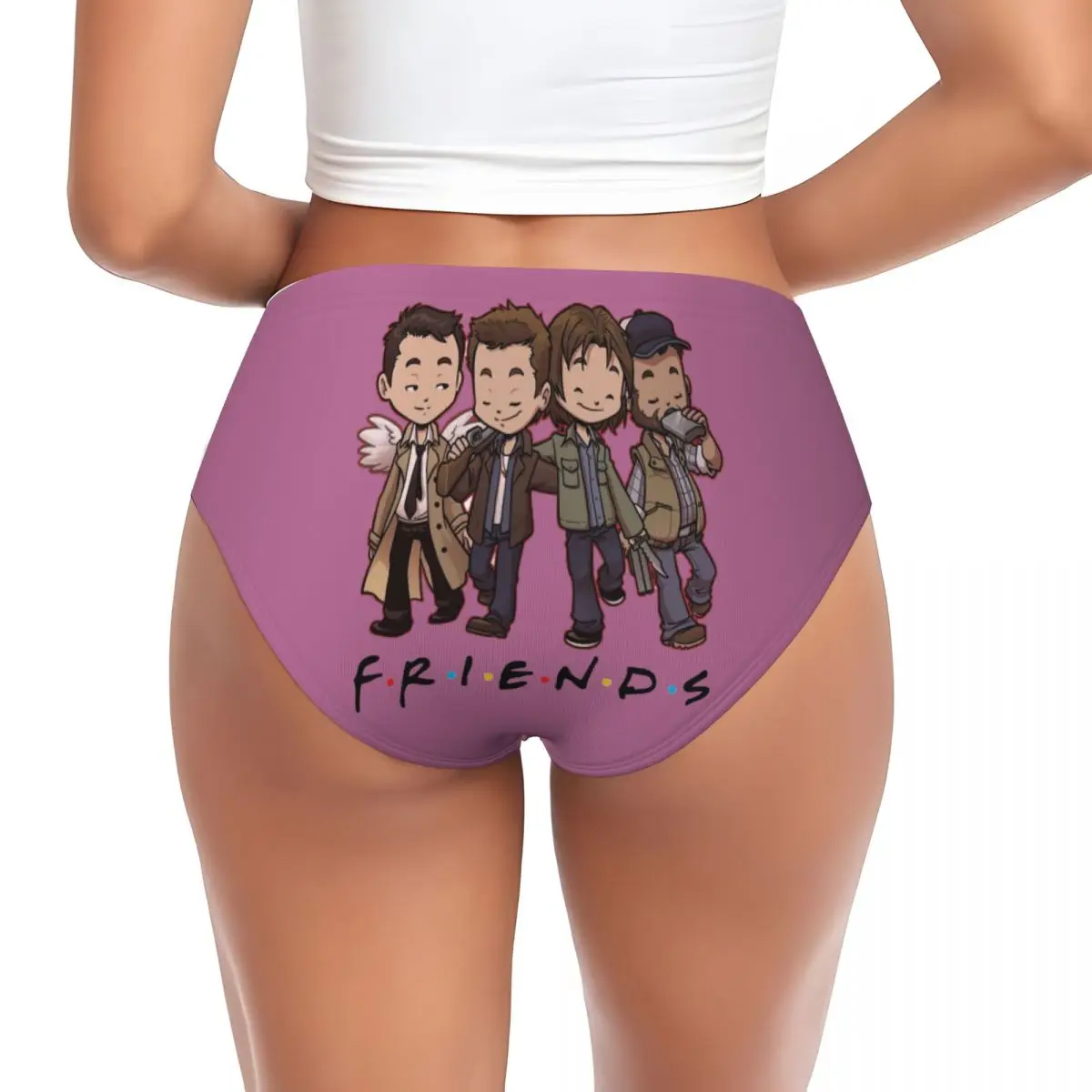 Custom Friends Briefs Underwear Women Comfortable Stretch Supernatural TV Show Panties