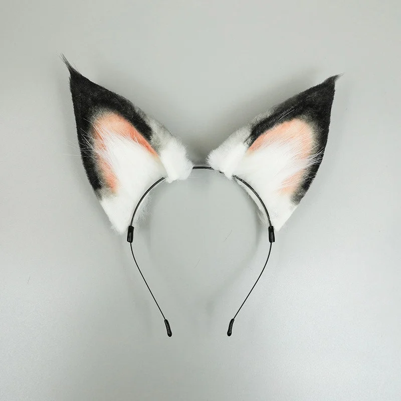 Costumi Accessori Donna Vestire le orecchie Fascia in noce Peluche fatto a mano Cos Puntelli Copricapo per mostre comiche