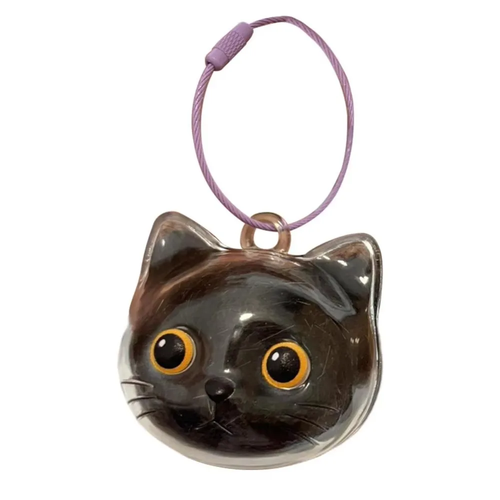 Transparent Cat Hair Acrylic Keychain Animal Shaped Handmade Cat Hair Storage Box Cute Siamese Cat Dog Fur Storage Pendant