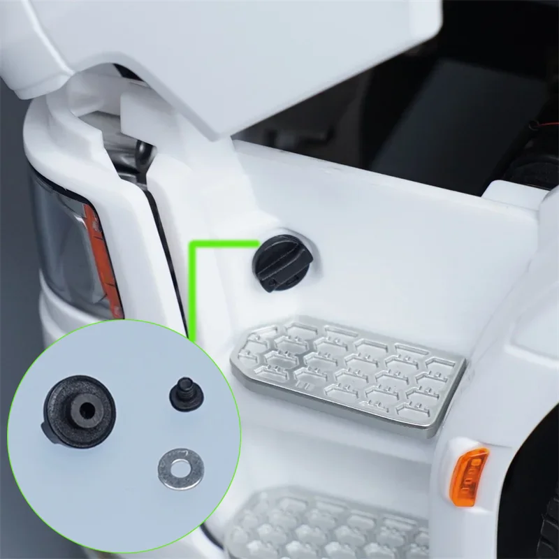 Pokrywa zbiornika paliwa z tworzywa sztucznego w skali 1:14 do ciężarówki RC Tamiya SCANIA 770S 6x4 56368 56371 56379