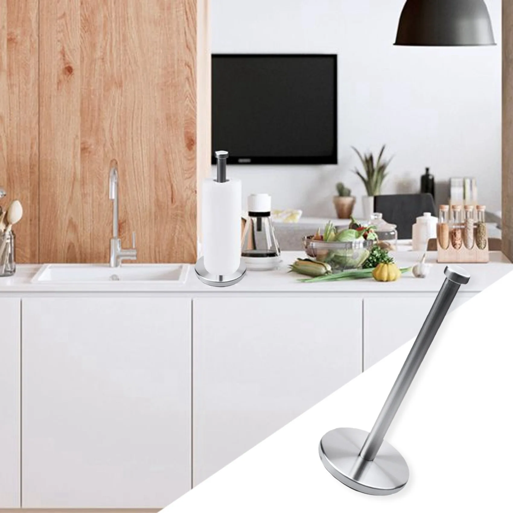 

A02M-2X Держатель для рулонных полотенец из нержавеющей стали, подставка для кухонных полотенец, держатель для туалетной бумаги в ванную, подставка для салфеток, бытовой инструмент