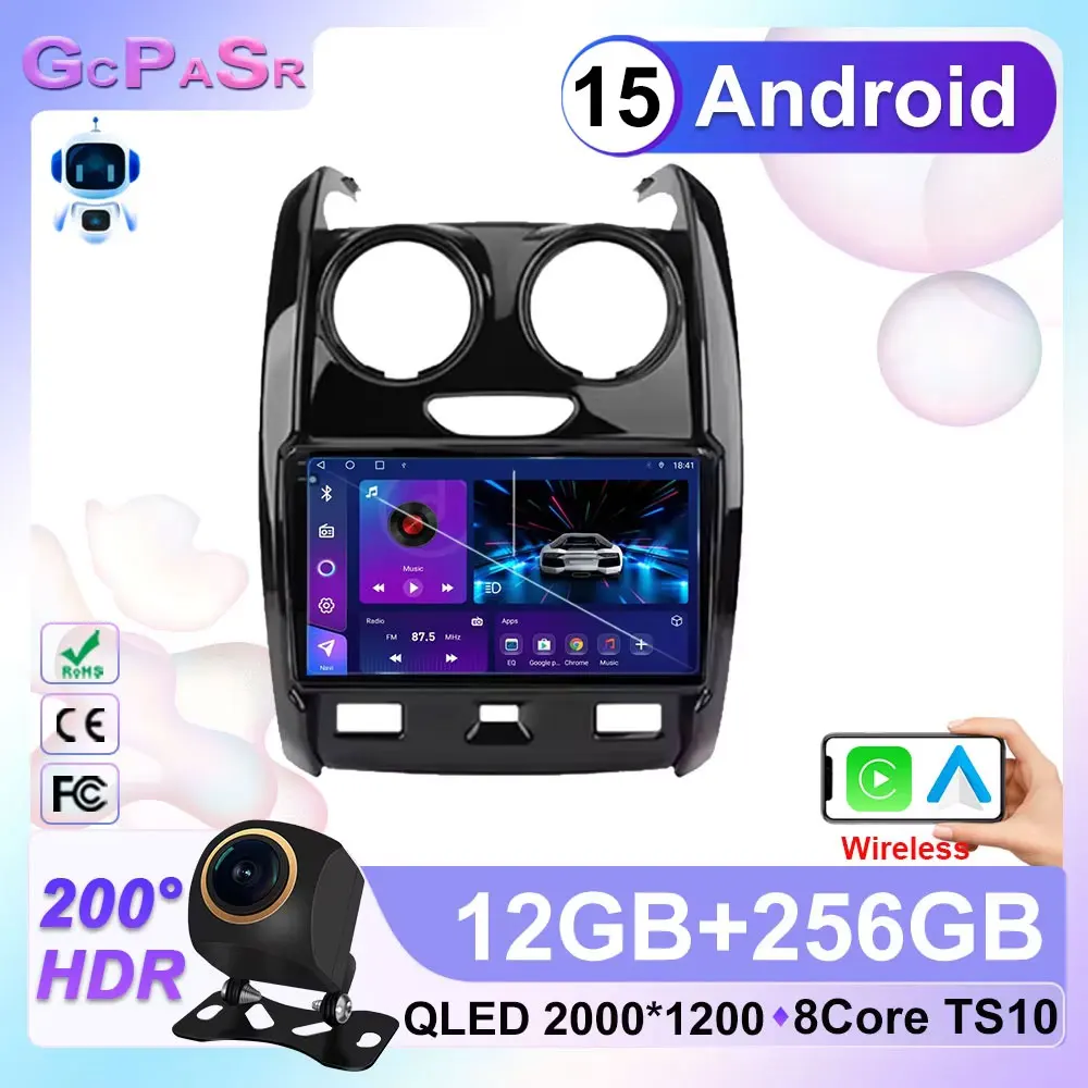 

Для Renault Duster D 2015 2016 2017 2018 2019 2020 Lada Largus 2021 авто радио мультимедийный навигационный плеер стерео DVD Android15