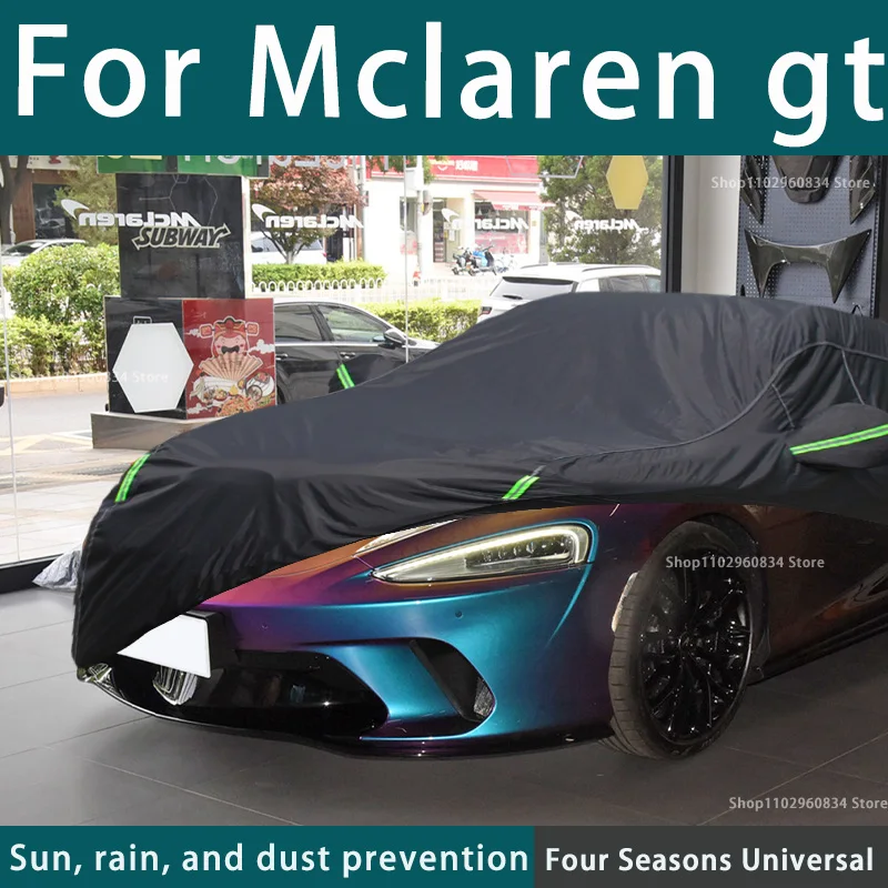 For Mclaren GT 210T Full Car Covers Outdoor Uv Sun Protection Dust Rain Snow Protective Car Cover Auto Black Cover