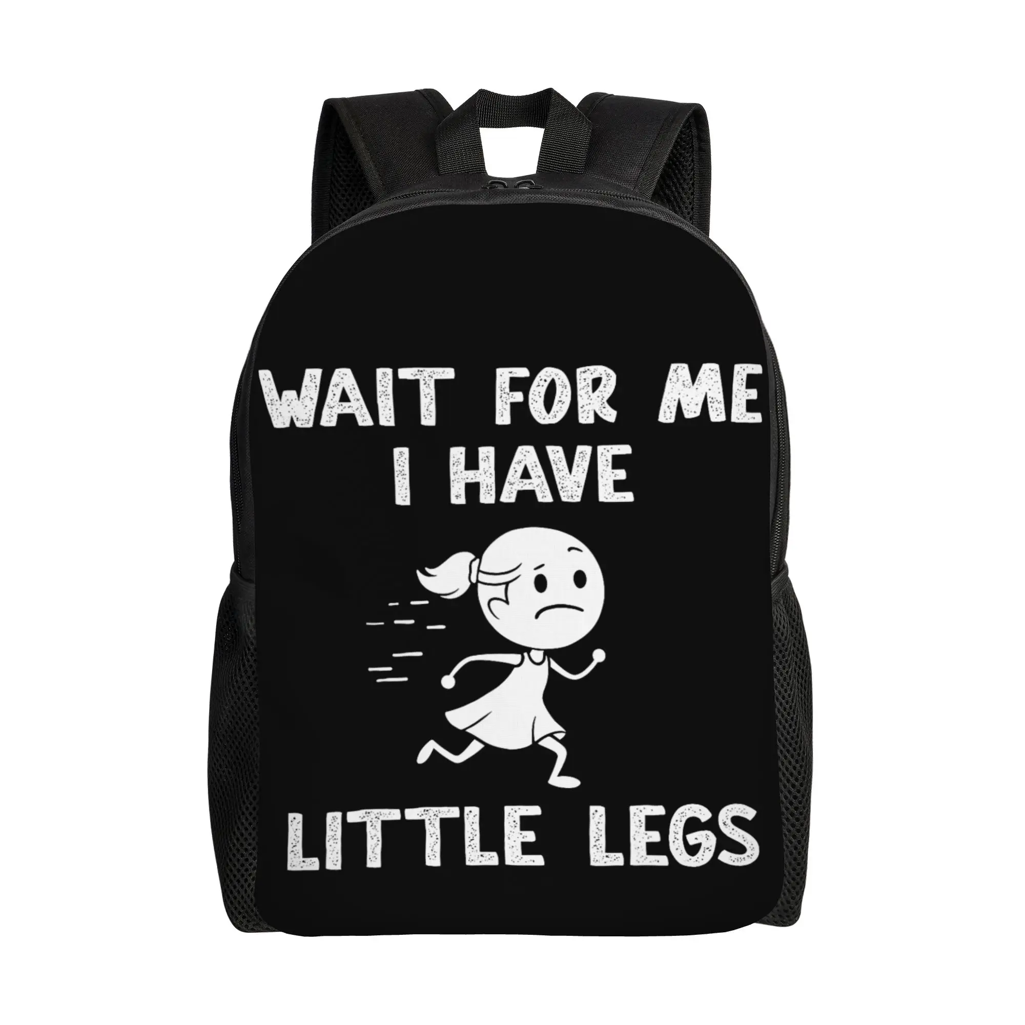 

Рюкзак «Жди меня, у меня маленькие ноги»: модный, для активного отдыха, школы, работы, забавный, для бега, мемный, повседневный, мужской и женский, для ноутбука, на плечо