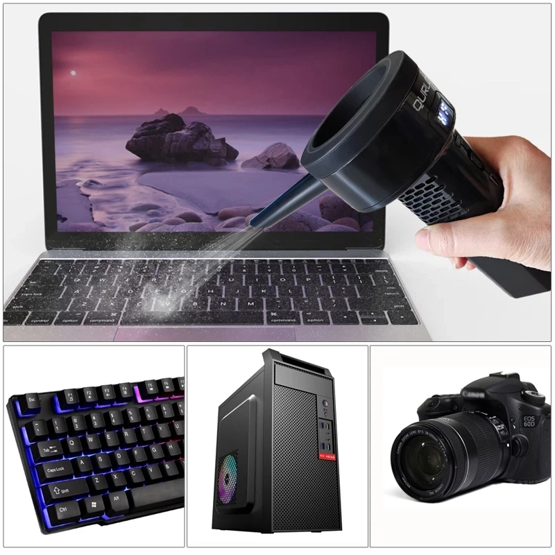 Bezdrátový vzduch prachovka USB prach dmychadlo kapesní prach kolektor rechargable velký schopnost přenosné pro PC notebook auto čistý klávesnice