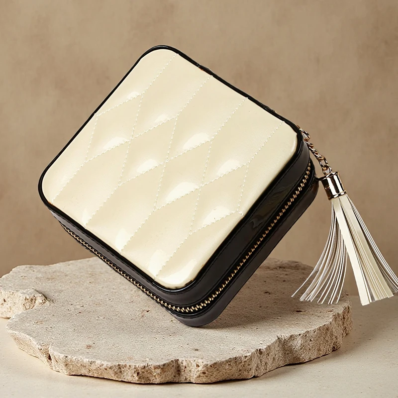 Jewelry Box PU Leather Small Jewelry Organizer for Traveling for Rings Earrings Necklace