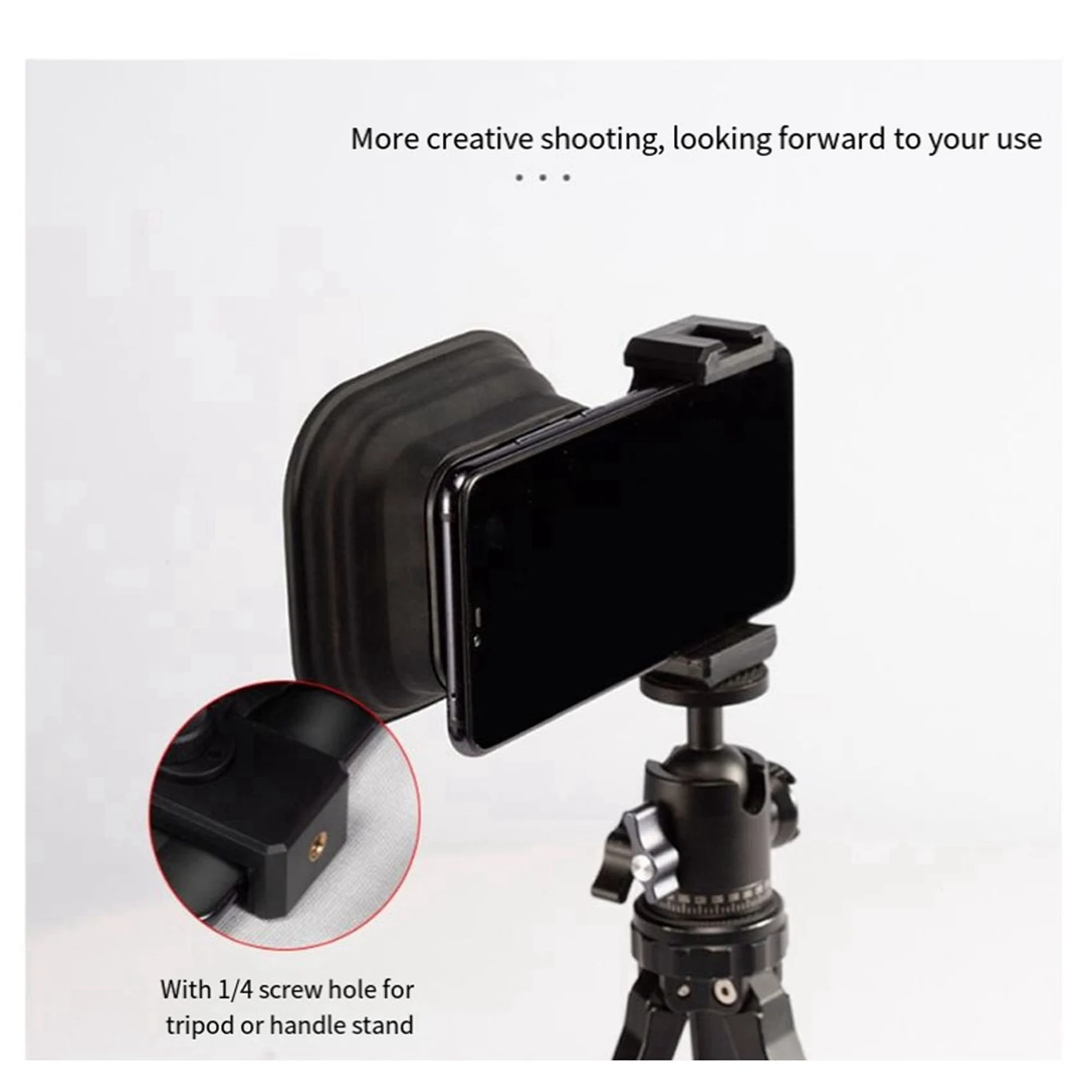 

B74A 2X Cell Phone Hood Anti-Glass Window Reflector Lens To Eliminate Reflective Portable Cover Window Accessories
