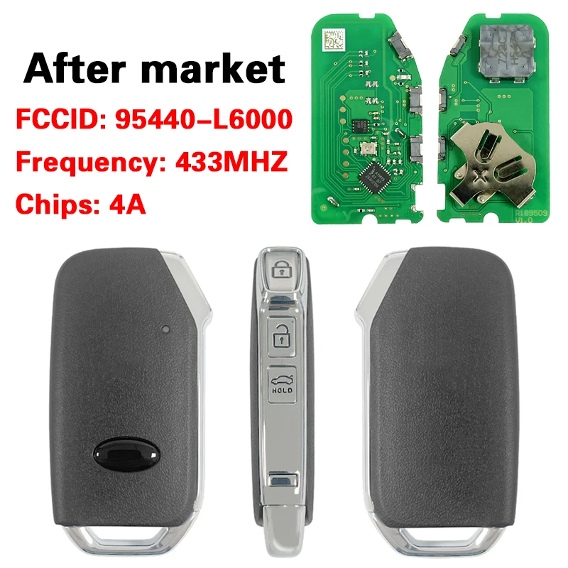 CN051297 For Kia 2022 Smart Key 3Buttons 95440-L6000 433MHz 4A Chip