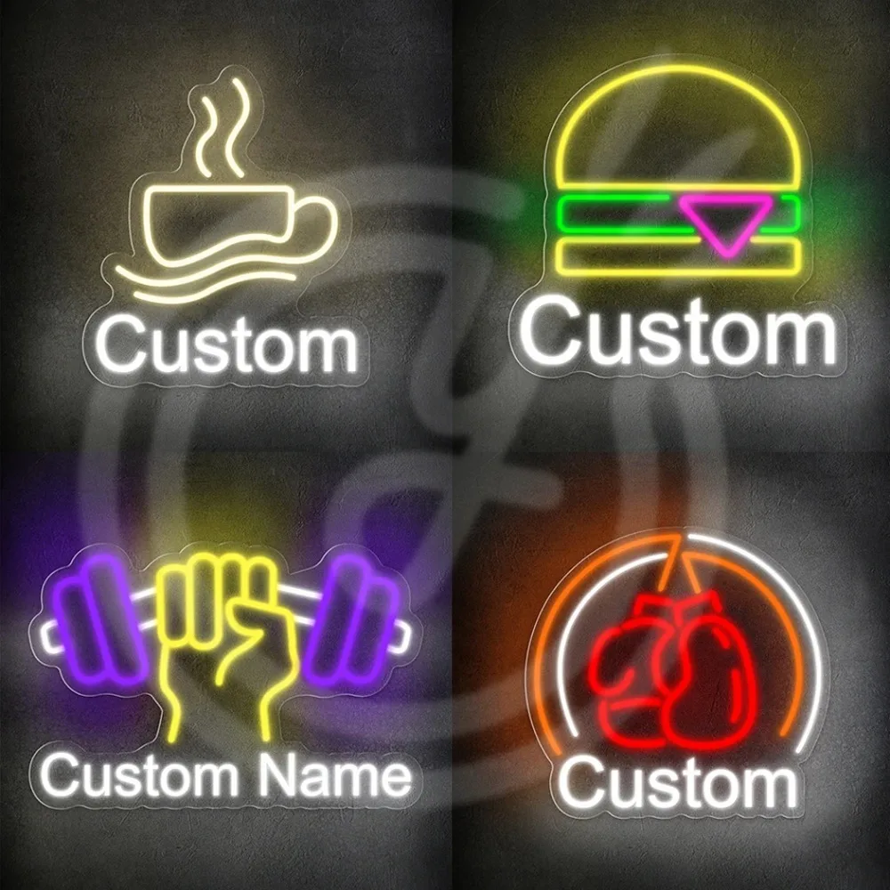 ป้ายไฟนีออนแบบกำหนดเองสำหรับตกแต่งธุรกิจ ป้ายโฆษณา ไฟกลางคืนสำหรับยิม มวย ยิม ป้ายโฆษณาสำหรับธุรกิจ ตกแต่งห้อง ป้ายไฟนีออน