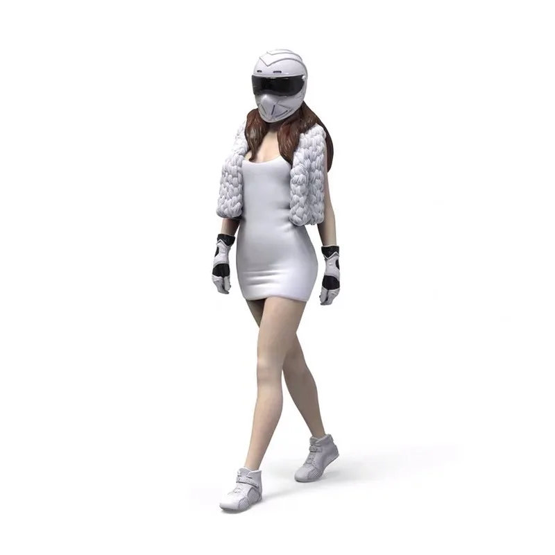 

1/35 Sexy Race Queen Resin Model Figure Gk Micro Miniature 3d Printed White Model Toy Unassembled And Unpainted Kit