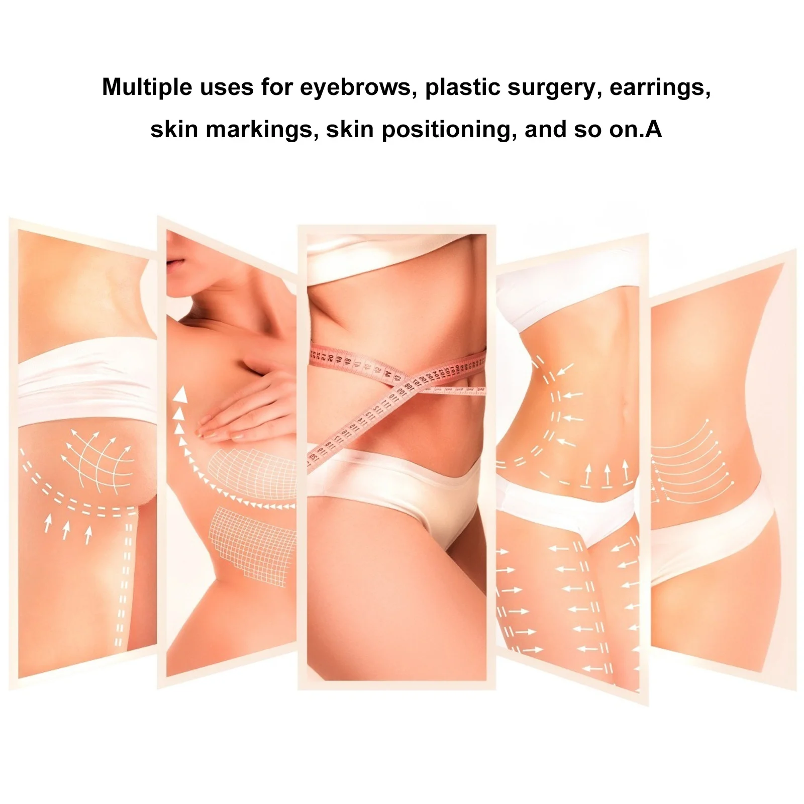 

10pcs Tattoo Marking Pen Double Head Waterproof Skin Marker For Surgical Positioning Tool Teaching Equipment