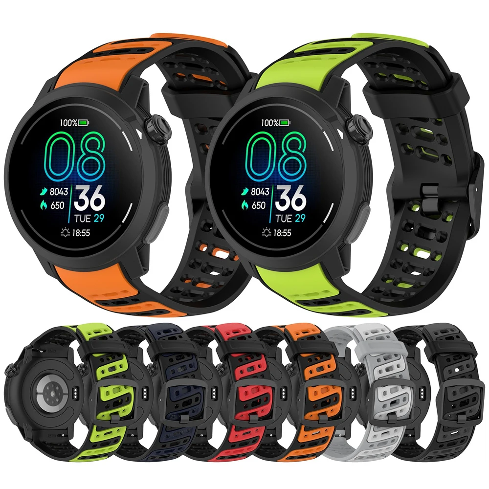 حزام ساعة أنيق من السيليكون لساعة COROS PACE Pro الذكية سوار معصم رياضي لساعة COROS PACE Pro حزام ساعة بيل