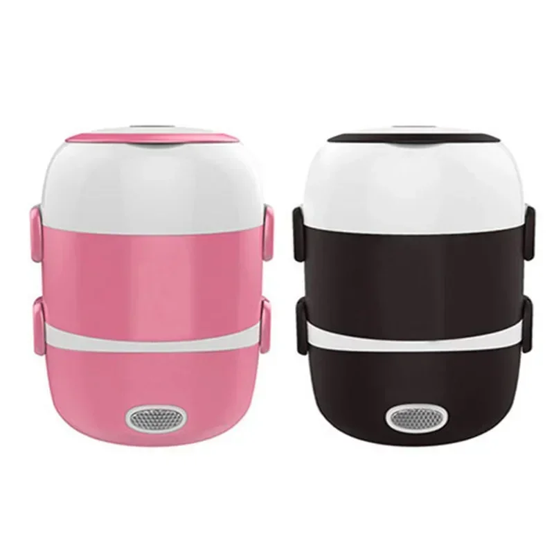 Mini Electric Rice Cooker Stainless Steel 2/3 Layers Steamer Portable Meal Thermal Heating Lunch Box Food Container Warmer