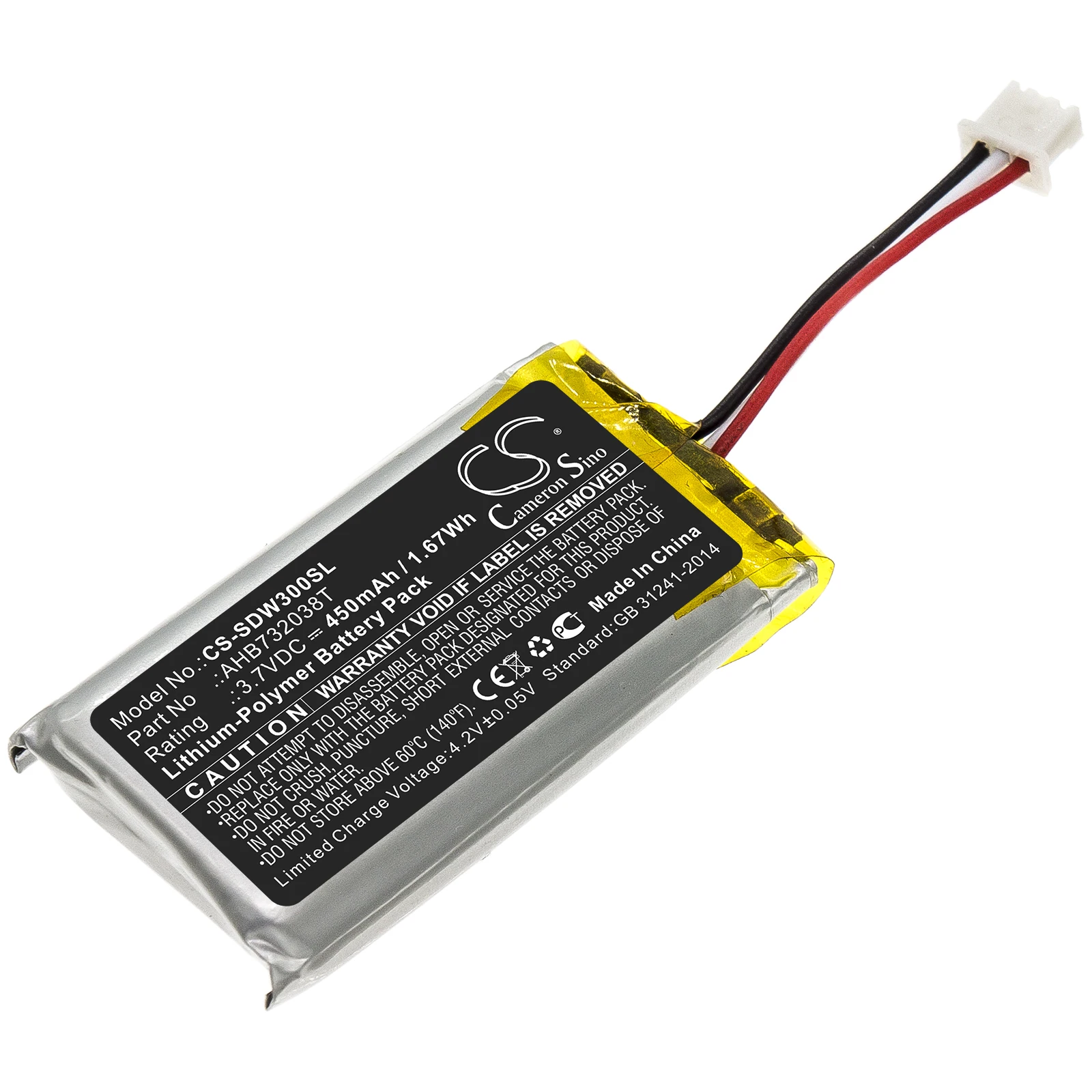 3.7V 450mAh Wireless Headset Battery AHB732038T for Sennheiser SDW 30,SDW 60,DW 30 HS,SDW 5066,5065,5064,5063,SDW Pro 2 +TOOL