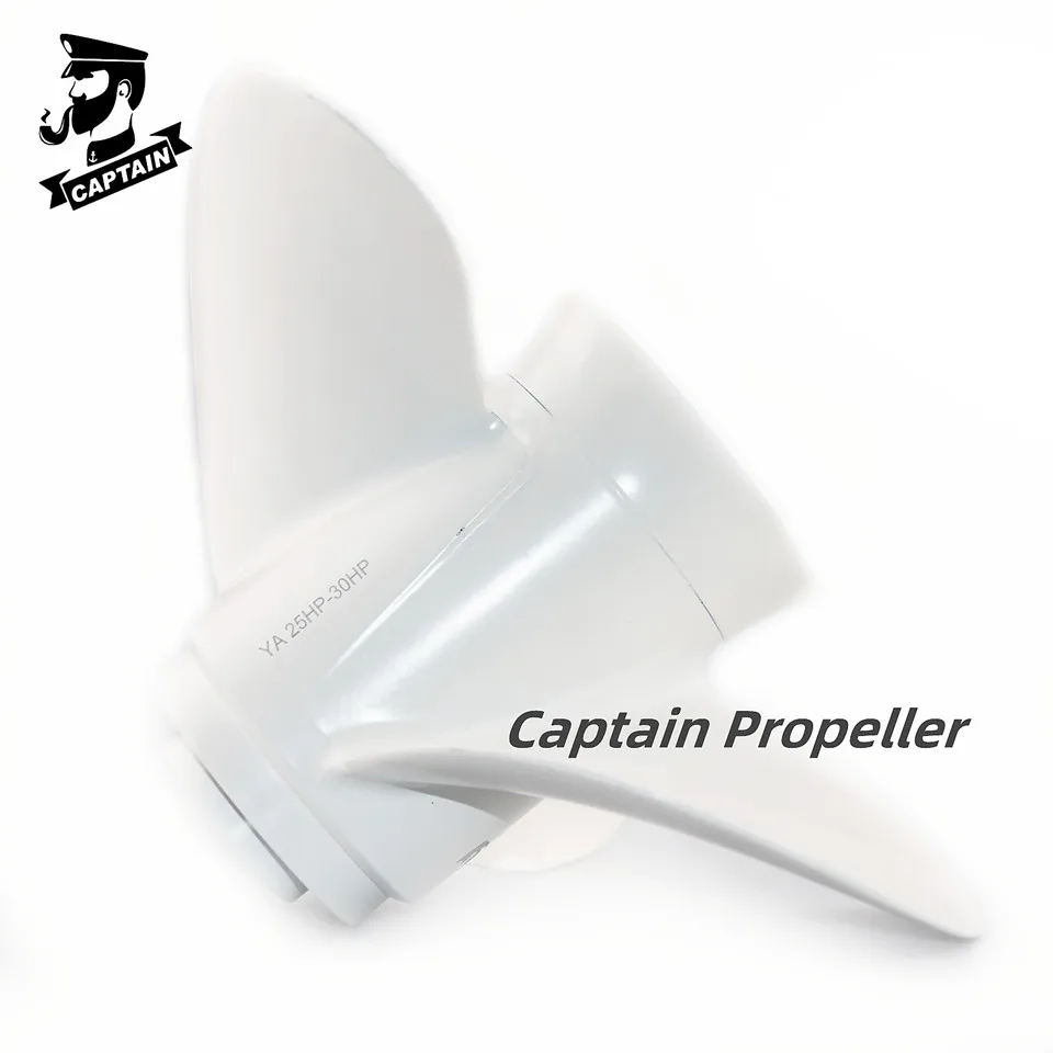 Captain Boat Propeller 9 7/8x11 1/4 Fit Yamaha Outboard Engines 20 25 30HP Motor Aluminum Alloy Screw 3 Blade 10 Tooth Spline