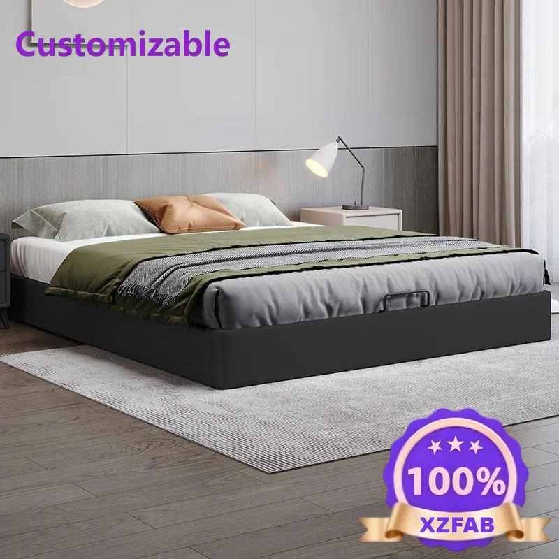 Factory Direct 2026 Modern Simple No Bedside Solid Wood Floor Tatami Bed Hotel Homestay Floor Bed