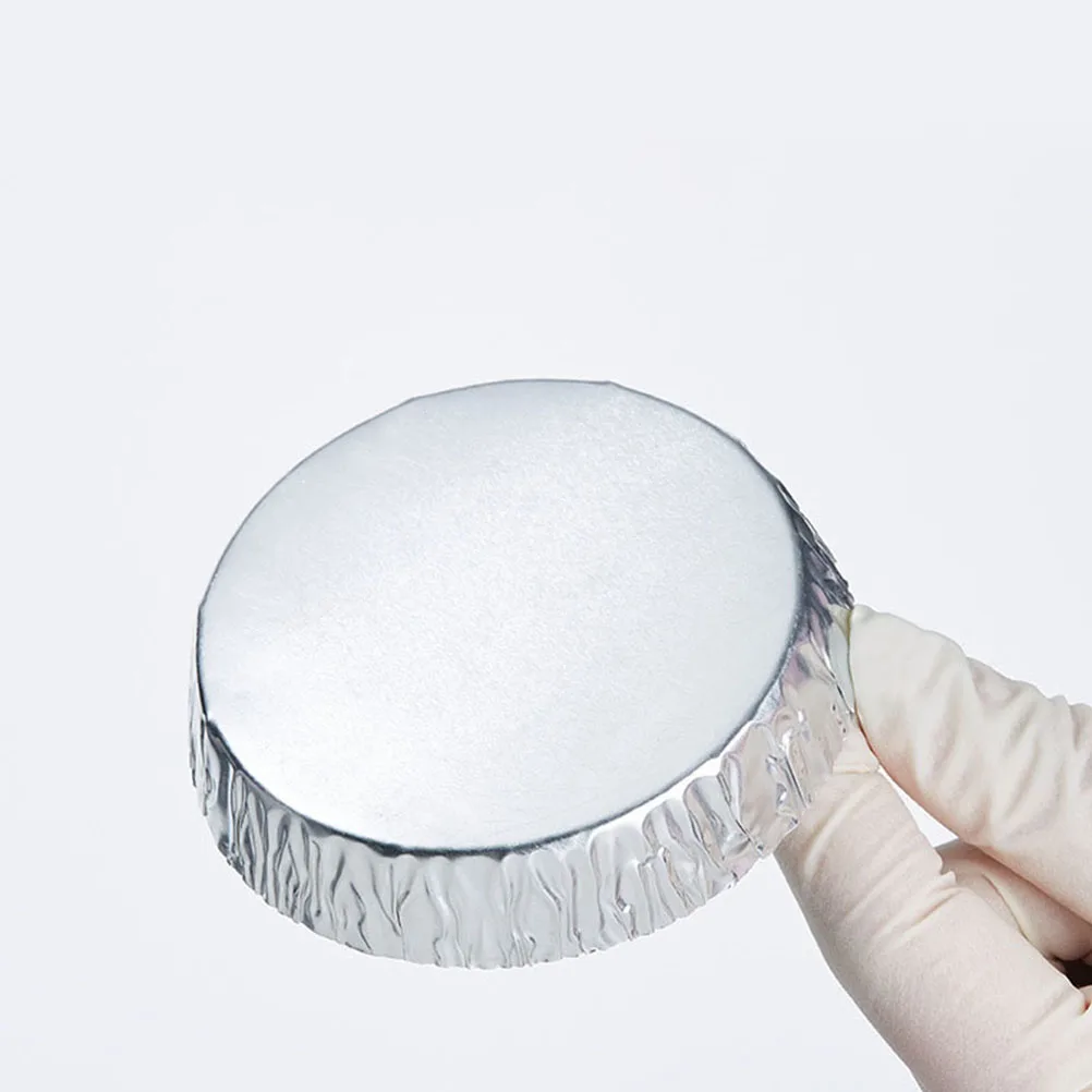 

50pcs Aluminum Foil Weighing Trays Sample Weigh Boats Disposable Measuring Pans Light Small High Temp Resistant Lab Equipment