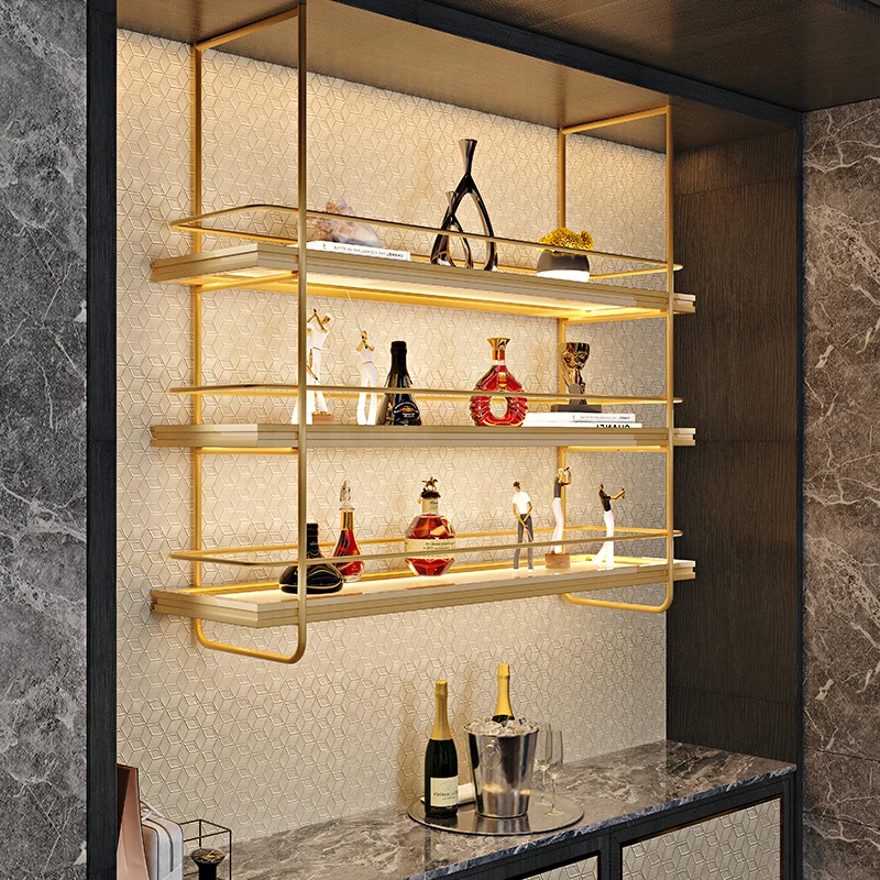

Wine rack hanging cabinet bar restaurant private room wall rack hanging wine cabinet wine display rack wrought iron custom