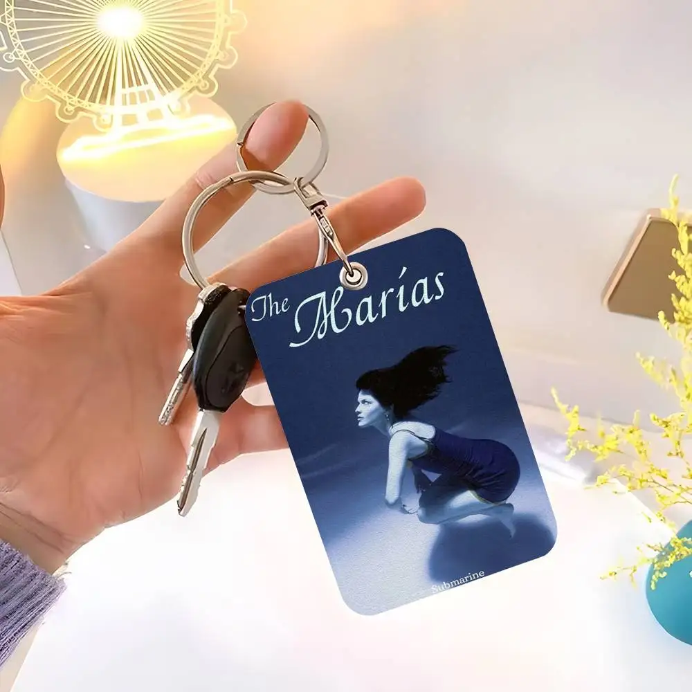 

1pc THE M-MARIAS SUBMARINE Band Card Case Keychain Access Card Bag Key Tag Ring Leather Card Holder Key Ring Access
