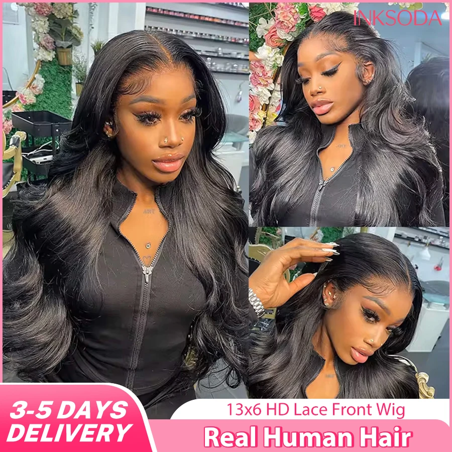 

40-дюймовый парик из натуральных волос с объемом 220%, волнистый, с прозрачной HD-сеткой 13x6, предварительно выщипанный, из бразильских человеческих волос