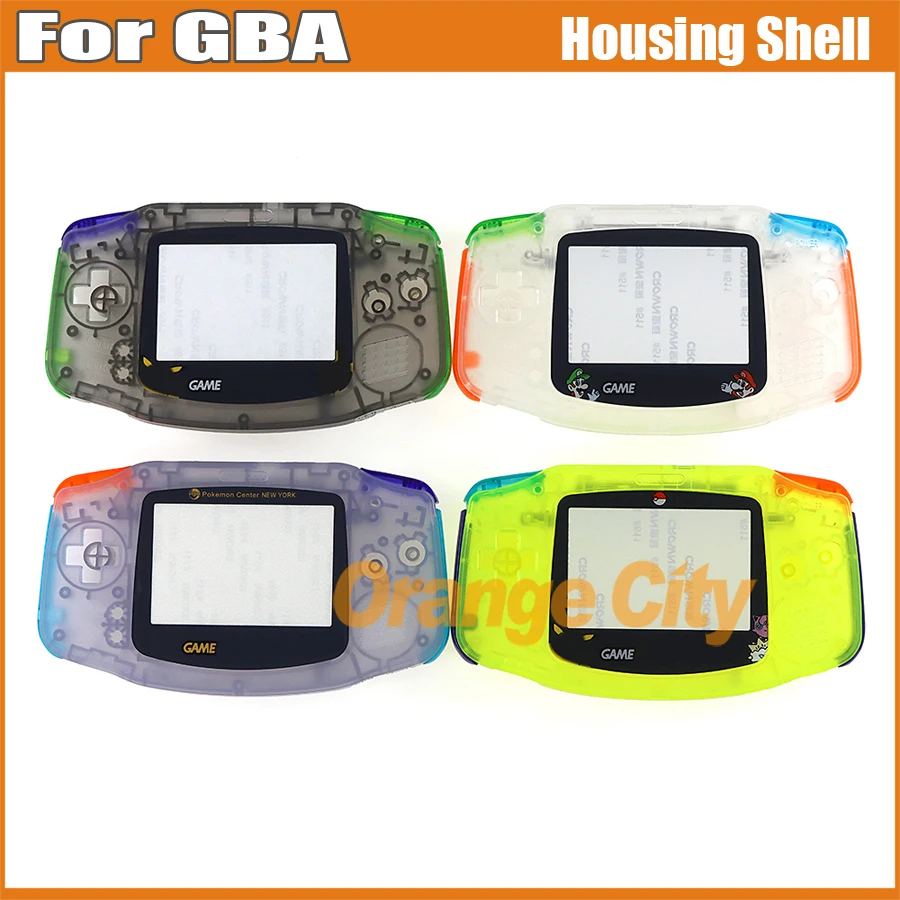 4Sets Full Set Housing Shell FOR GBA Dreamy Color Rubber Pads Button Screen Lens Screws for GameBoy Advance GBA Game Console