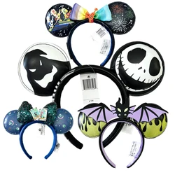 Disney Minnie Ear Headband For Women Disneyland Hairband Mickey Adult/Child Leather Plush Sequin Cosplay Girls Accessories
