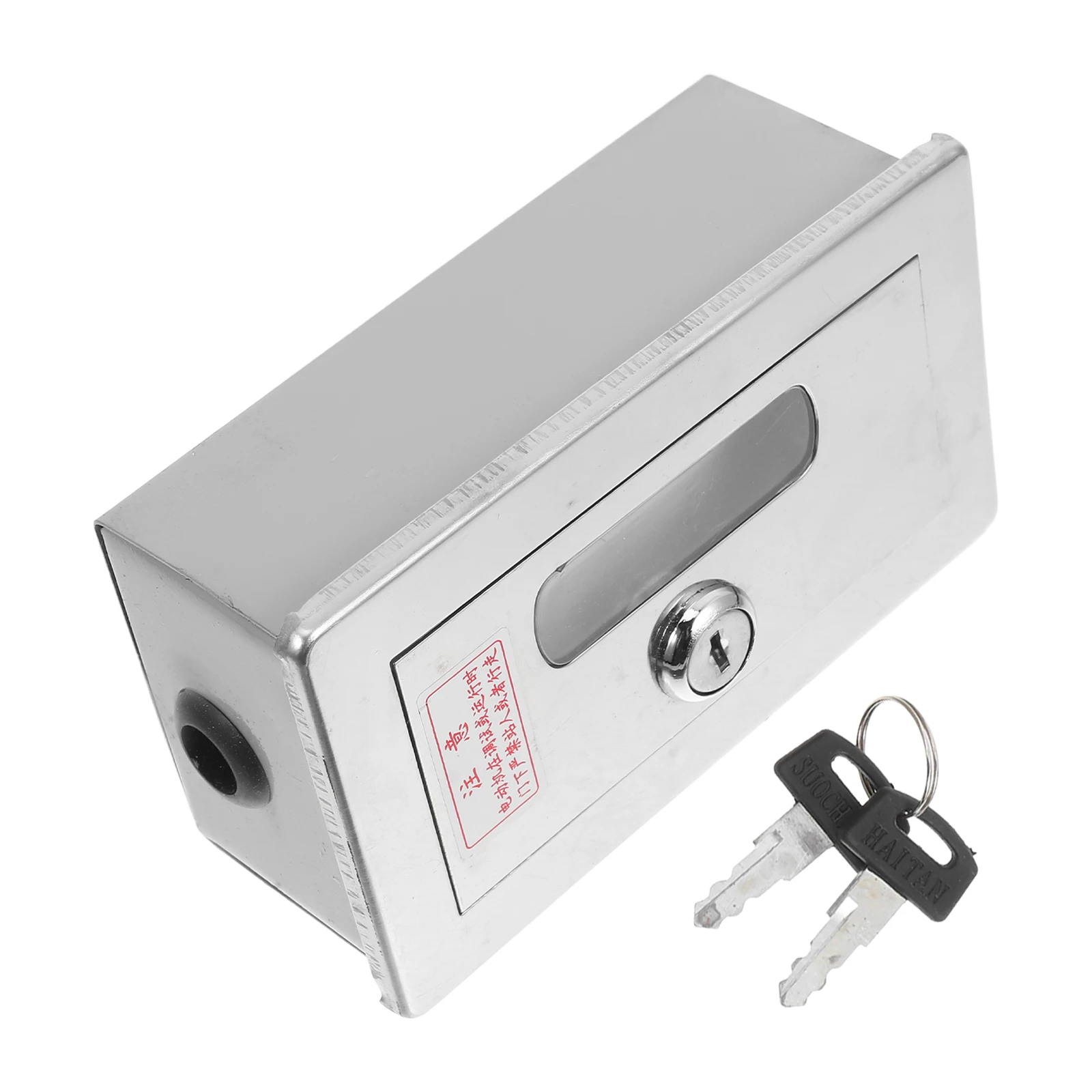 

Fireproof Shutter Door Switch Box Manual Control Button Lock Silver Momentary Push Buttons 220V Starter Outdoor Durability