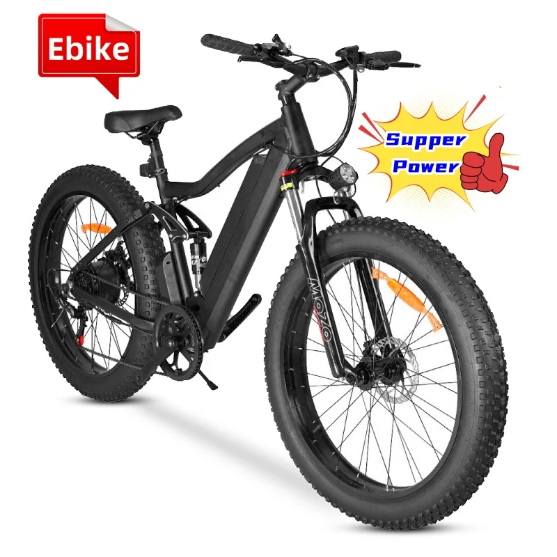

STLF DZ WJW Advanced 26*4.0 TireElectrical City Bike 48v 1000W 30-50km/h Long Range Electric Bicycle Factory Rear Hub Motor Down